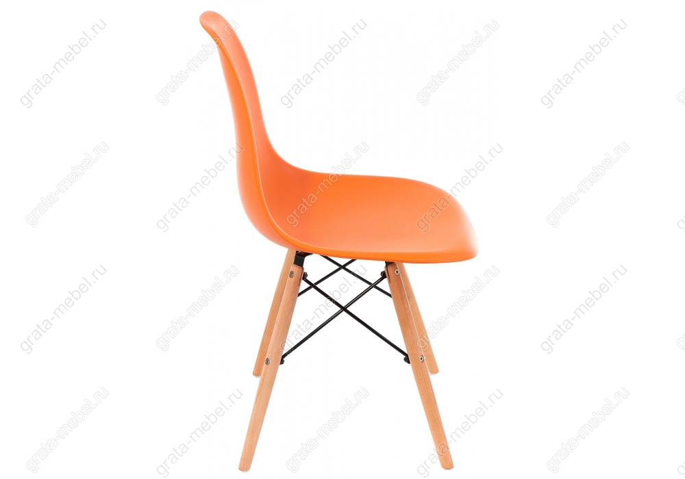 Стул деревянный Eames PC-015 оранжевый