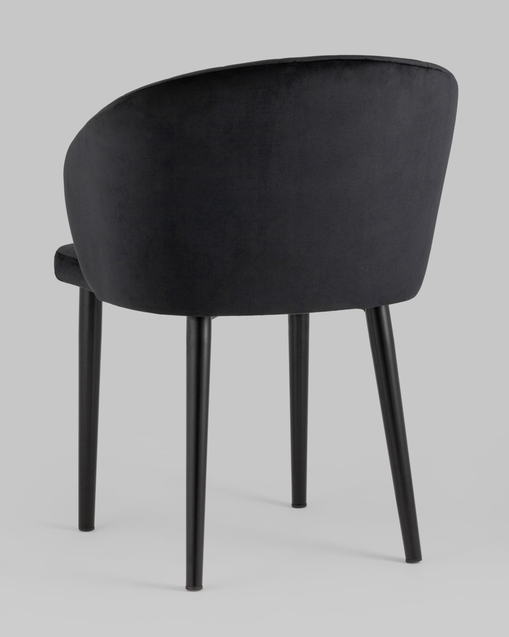 Стул с подлокотниками Шон велюр Черный