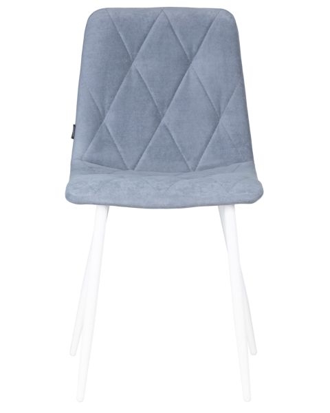 Стул обеденный DOBRIN CHILLY ROMBO (Серо-голубой Simple 26, основание белый) 4 шт