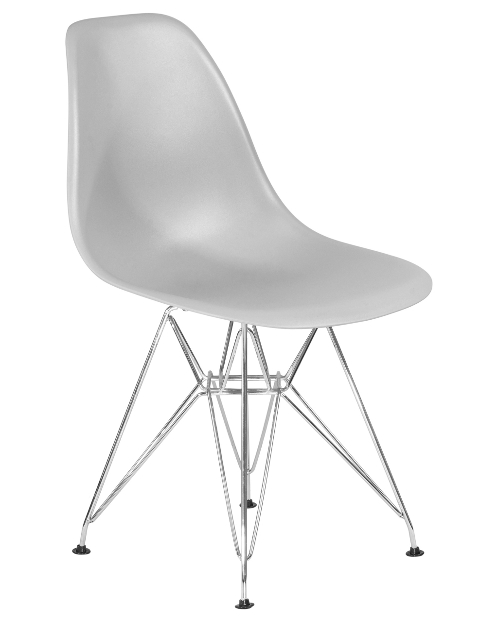 Стул обеденный DOBRIN DSR ножки хром Светло-серый GR-01