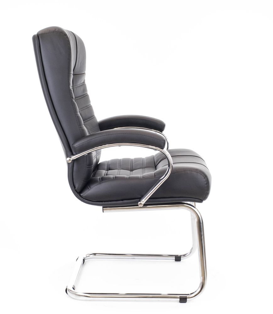 Кресло для посетителей Atlant CF экокожа Черный