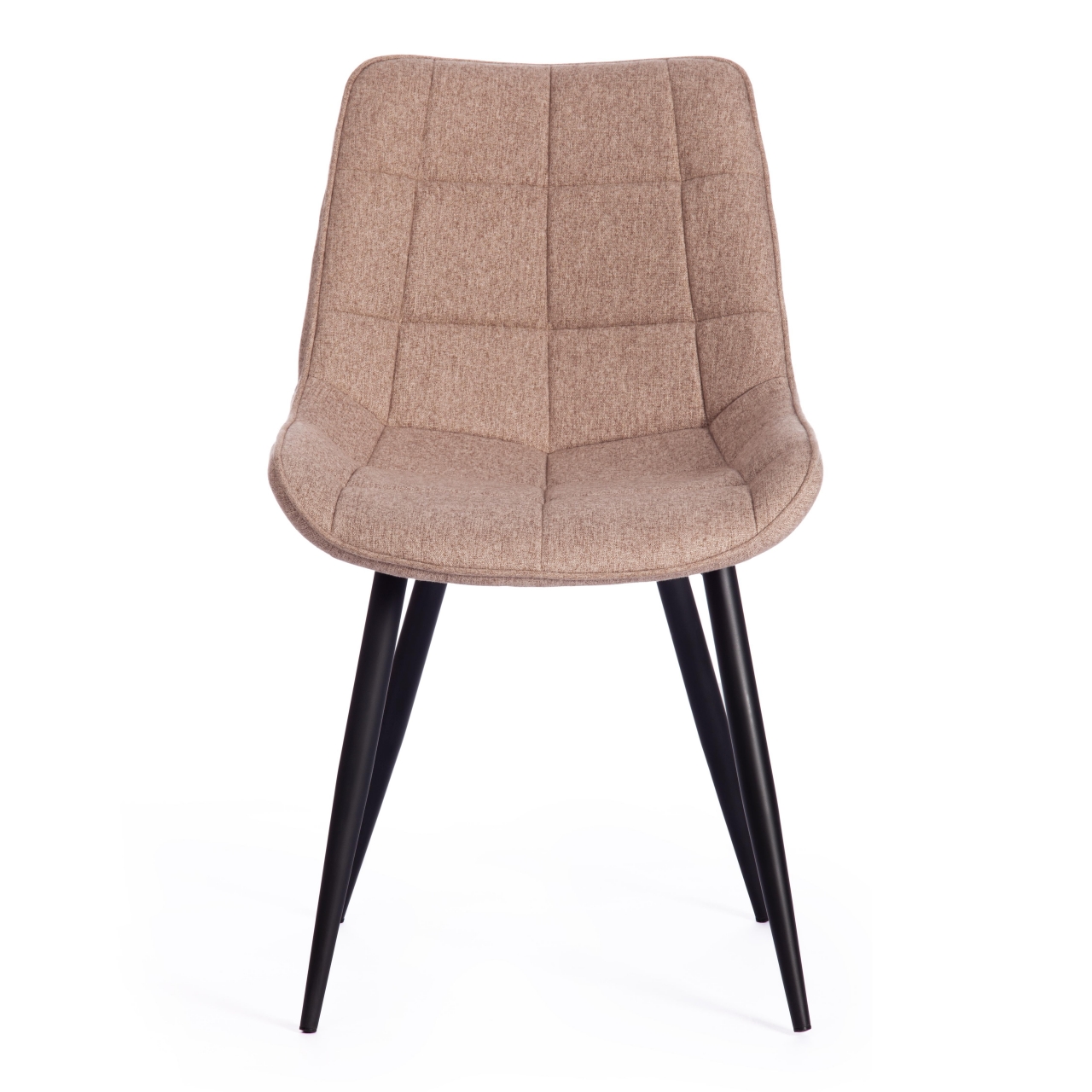Стул АБРУЗЗО ( мод. 8060 ) / 1 шт. в упаковке металл,ткань, 42 х 60 х 84 х 49 см, ткань: серо-бежевый, ножки: черный / ABRUZZO mod.
