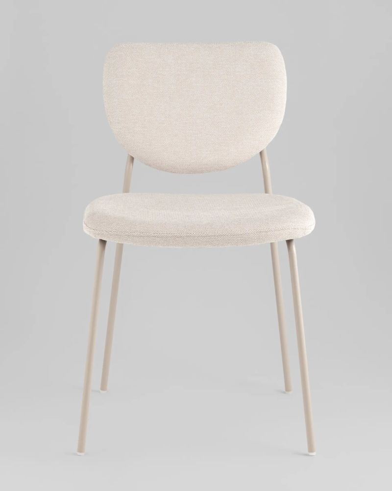 Стул обеденный Gigi бежевый кремовые ножки