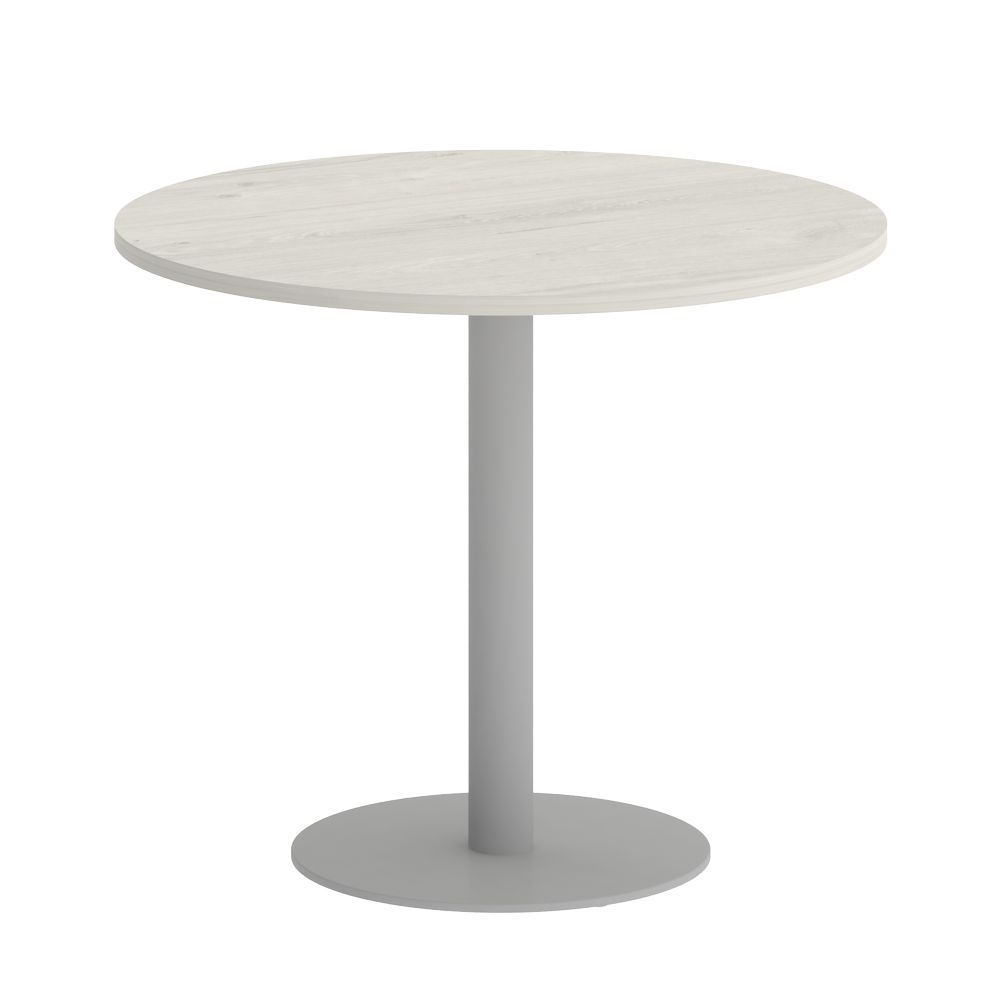 Стол журнальный круглый HOME OFFICE VR.SP-5-90.1 Дуб Наварра/Серый металл