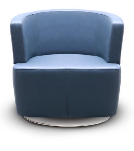 Кресло на поворотном блине Эго 1 Голубое