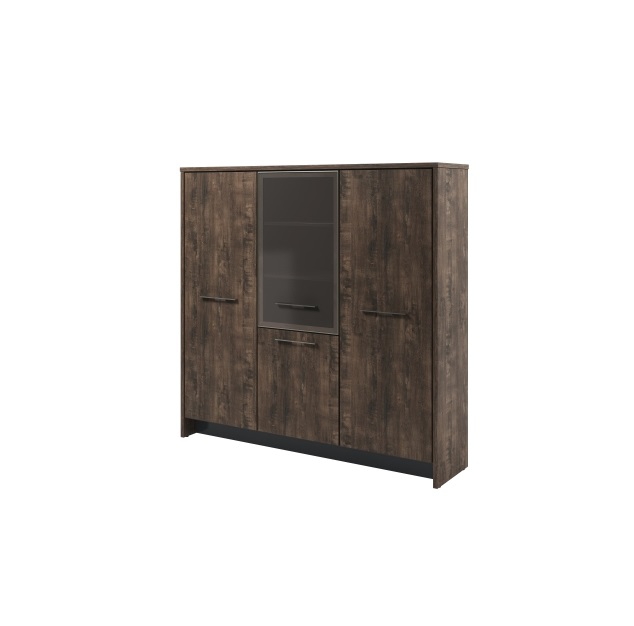 Стеллаж трехсекционный Торстон Т-33-14 л/пр Дуб Бунратти/Антрацит