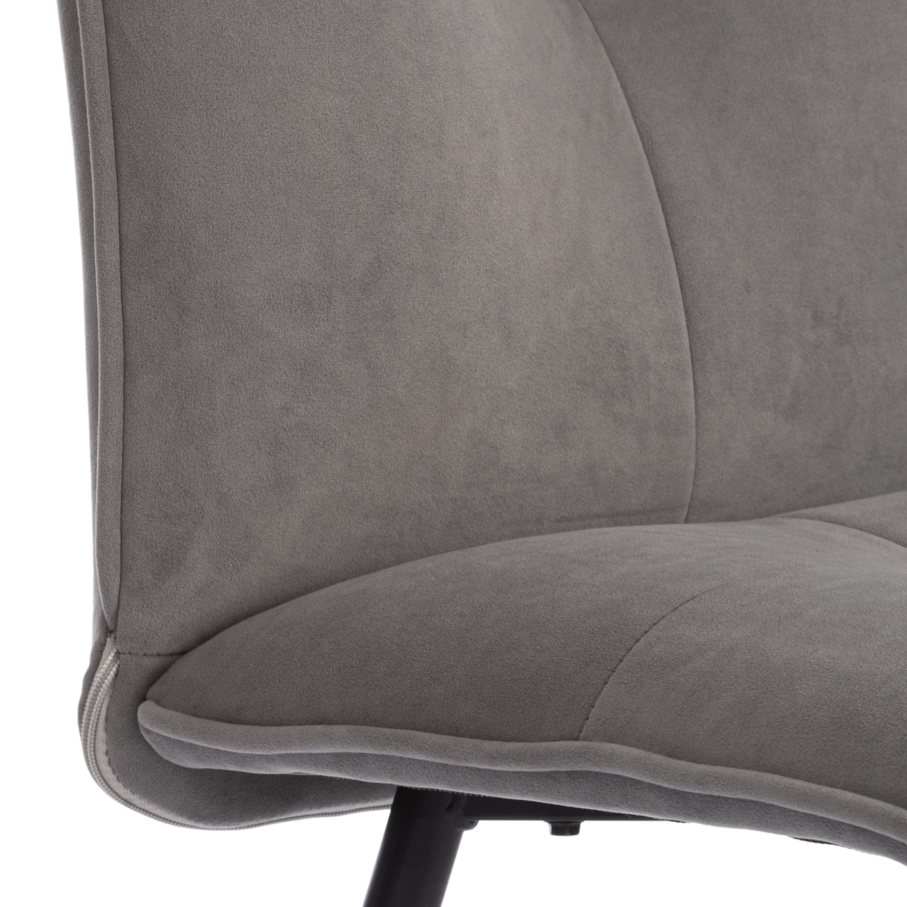 Стул обеденный Sweet флок , 46х55х88, серый/черный, 29