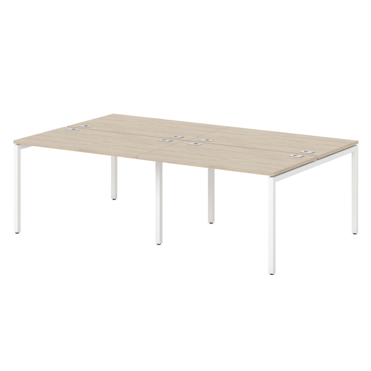 Бенч-система на 4 рабочих места Sentida S-147 Дуб Верцаска светлый