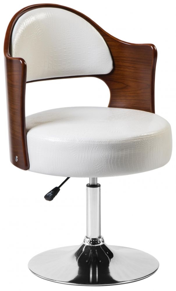 Кресло дизайнерское LMZ-5388 Красное дерево-белый крокодил