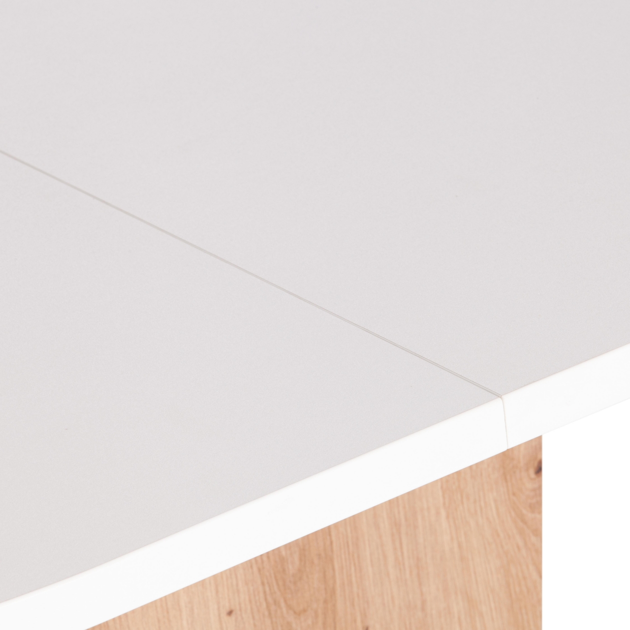 Стол обеденный SATURN ЛДСП, 120-160x80x75,5 см, Дуб Артисан/Белый