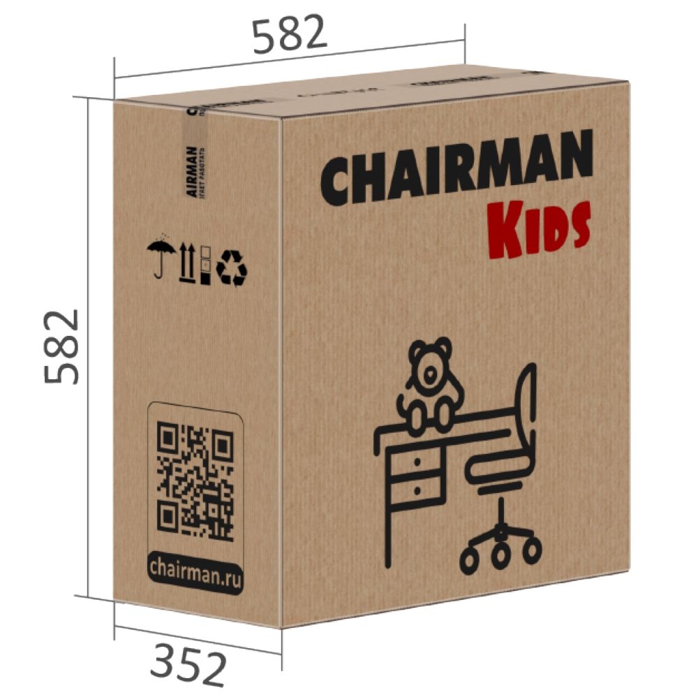 Детское кресло Chairman ТИН (Kids) 112 белый пластик зоопарк/TW-34