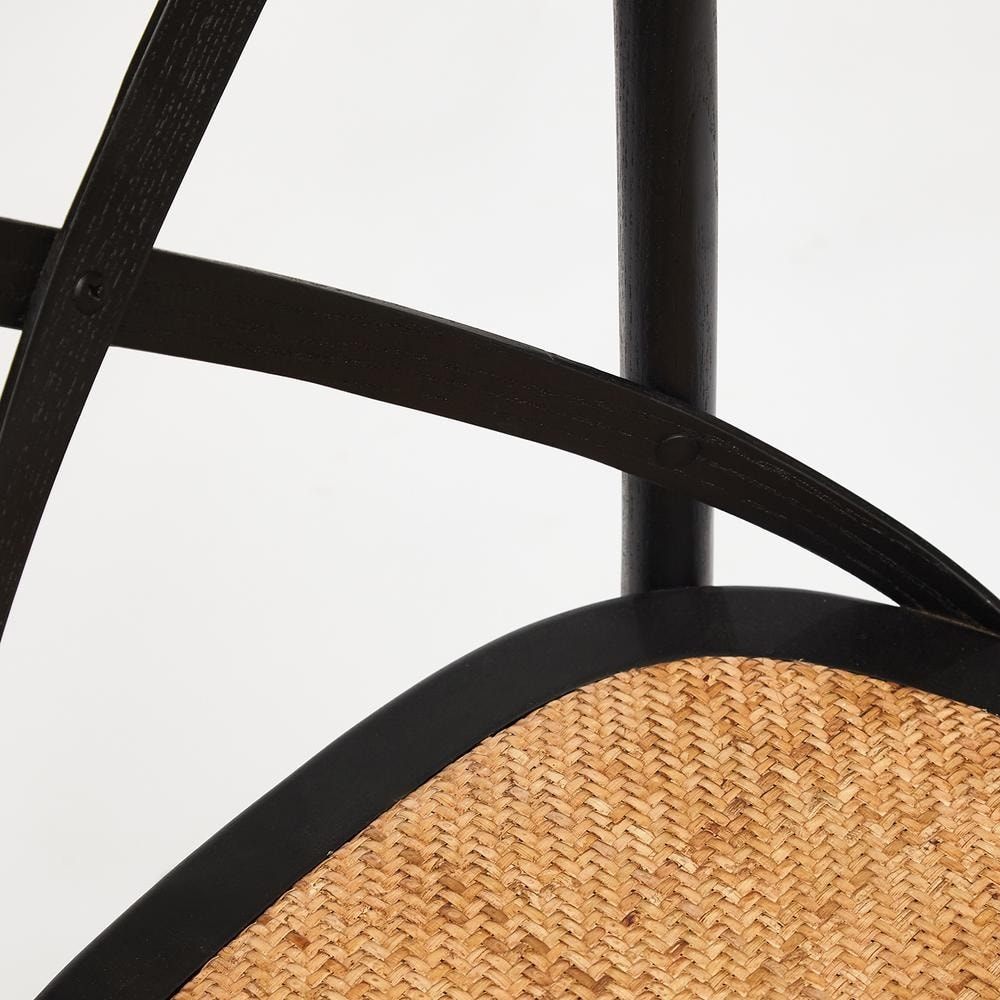 Стул CROSS (mod.CB2001) дерево береза, 49.5*53.5*87, черный