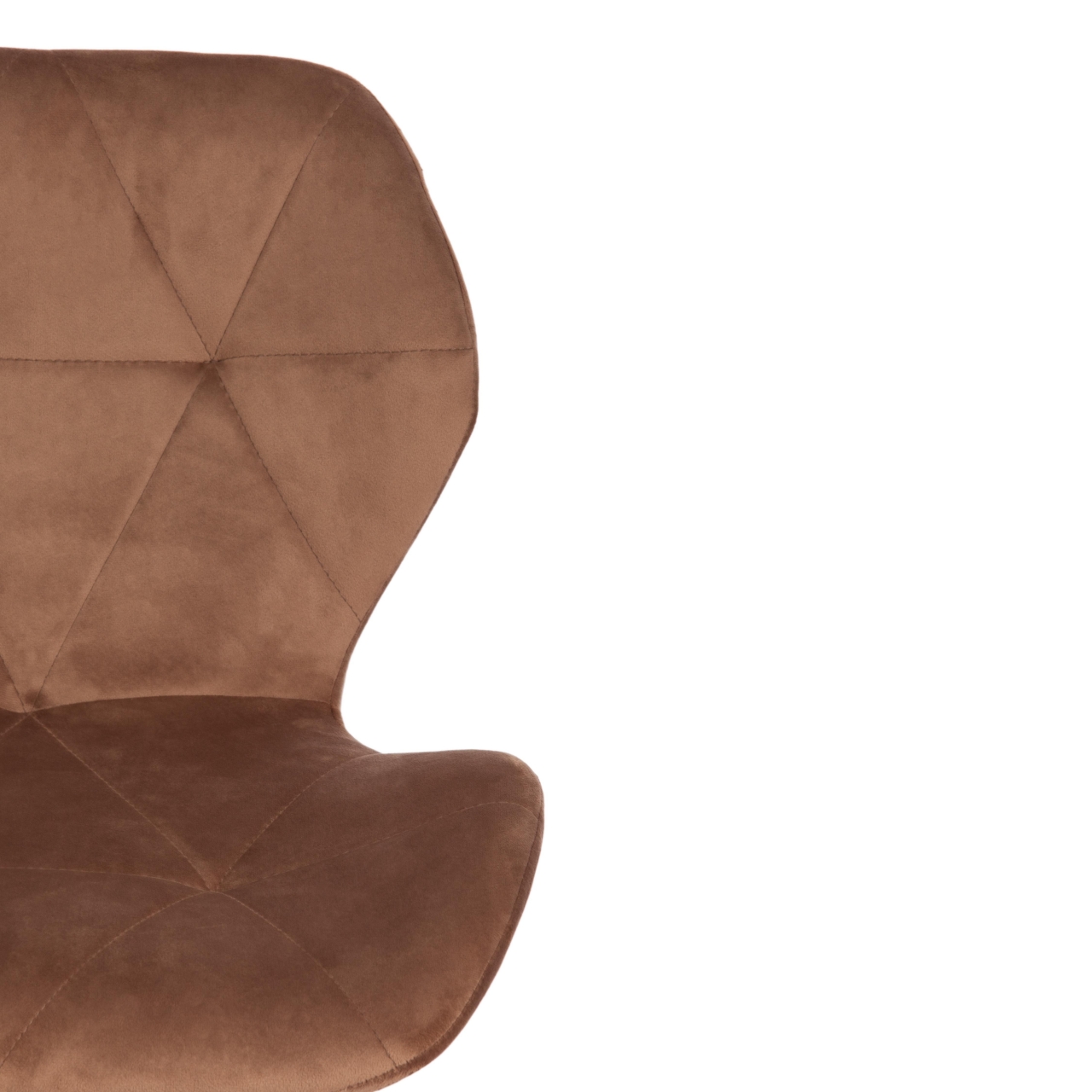 Офисное кресло Recaro (mod.007) металл, вельвет, 45x74+10см, коричневый (HLR11)