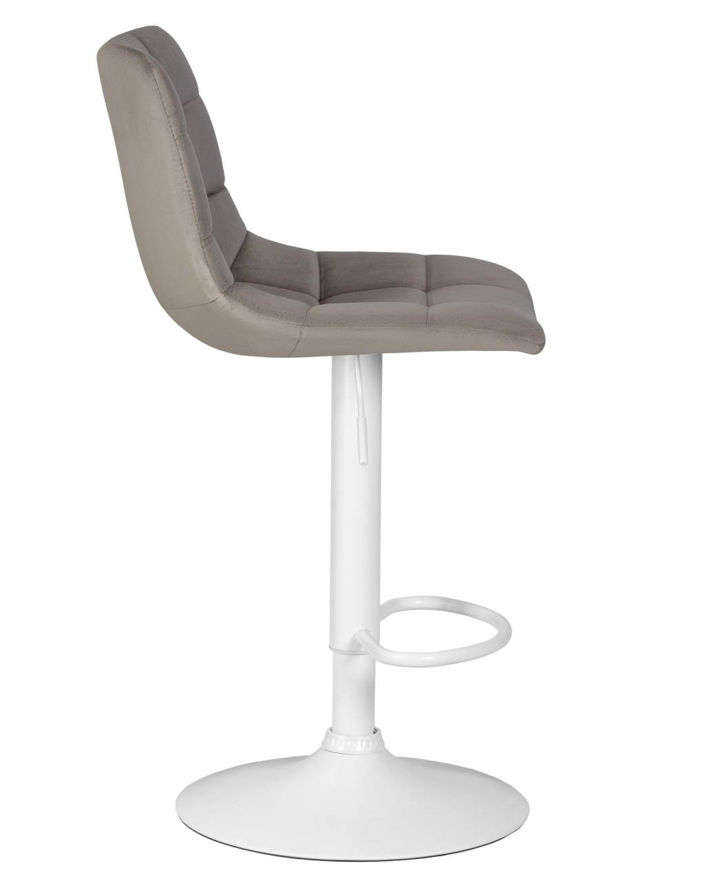 Стул барный DOBRIN TAILOR WHITE (серый велюр (MJ9-75)) 2 шт