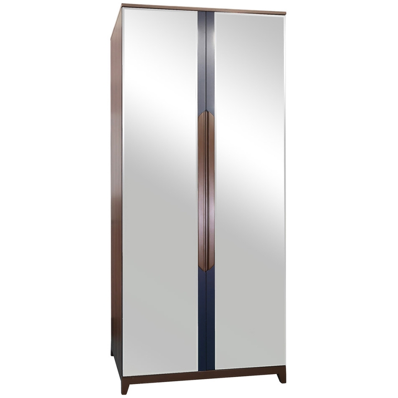 Шкаф двухстворчатый Сканди с зеркалами Сапфир