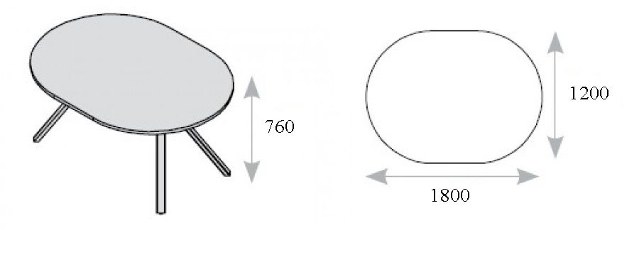 ASTRO Стол для переговоров L180 AS180B/V3