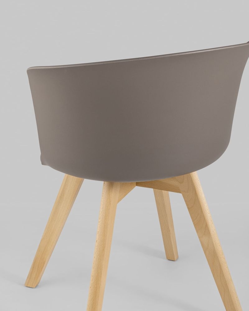 Стул пластиковый Blossom с подушкой Темно-бежевый