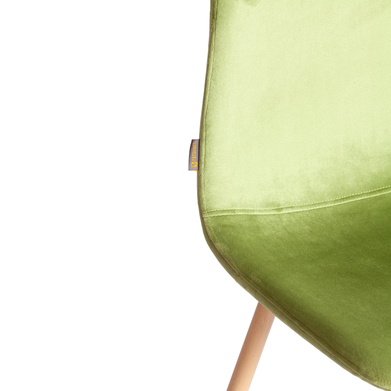 Стул BREEZE (mod. JSC-58) Велюр/металл , 44 х 53 х 86 см, Green (зеленый) HLR54 / натуральный