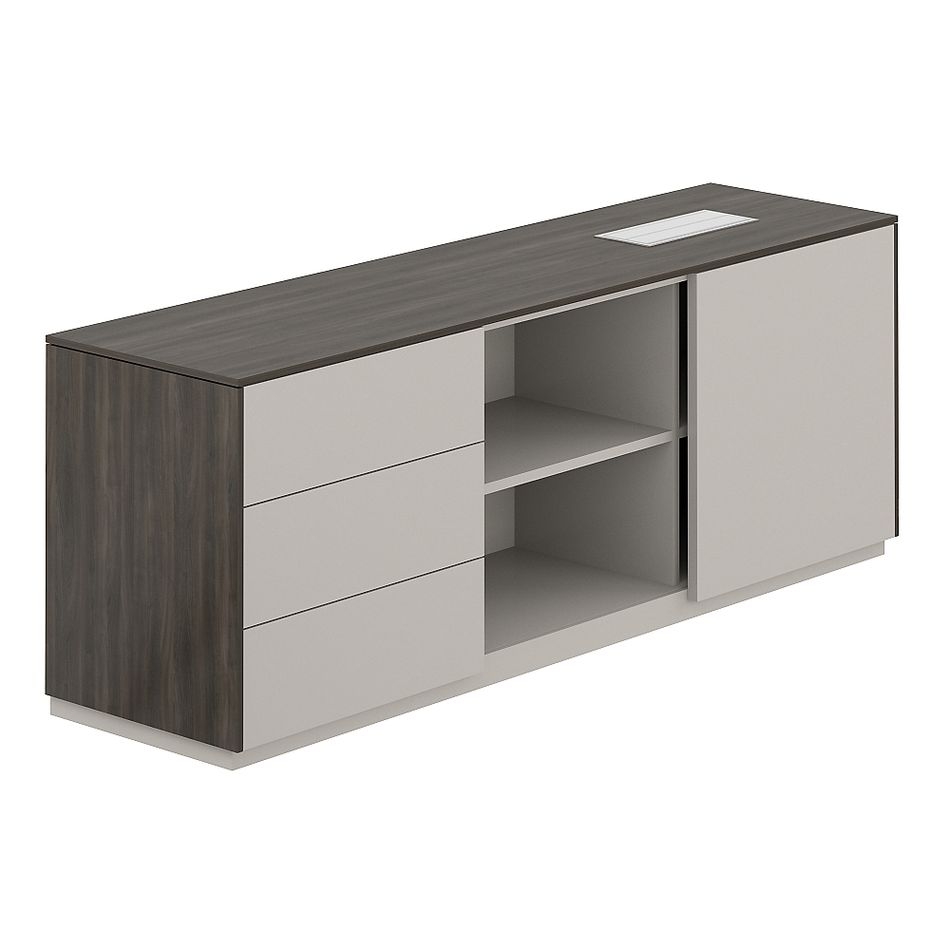 Тумба опорная 1700 левая Atlas NZ-0211.BT.GS.L Бренсон Трюфель Серый камень