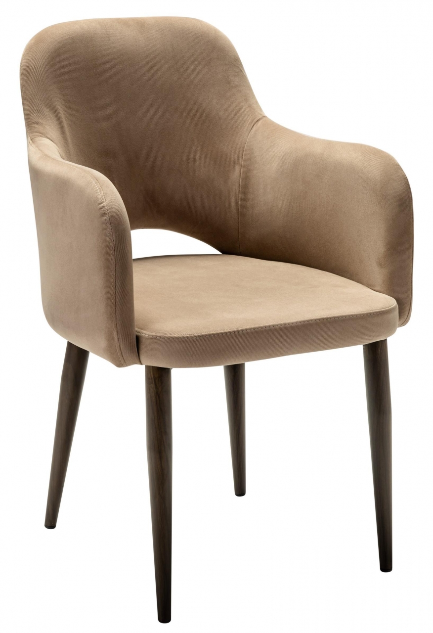 Кресло Ledger К Diag beige/т. орех