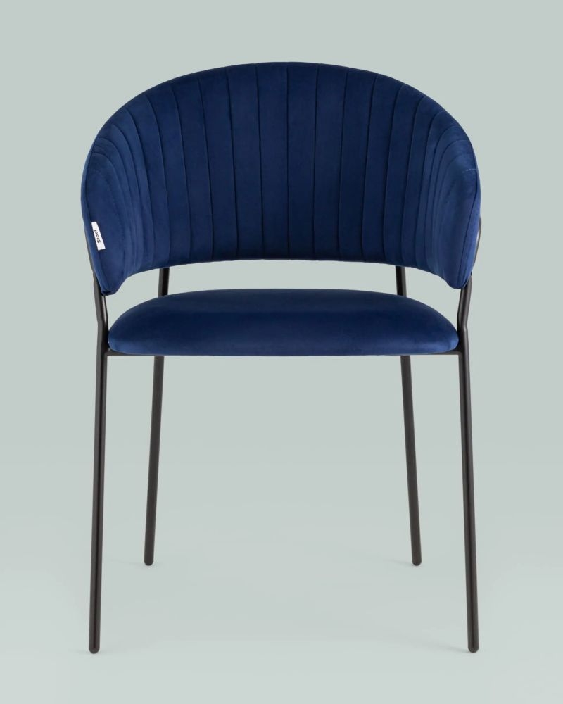 Стул Бруно велюр Синий