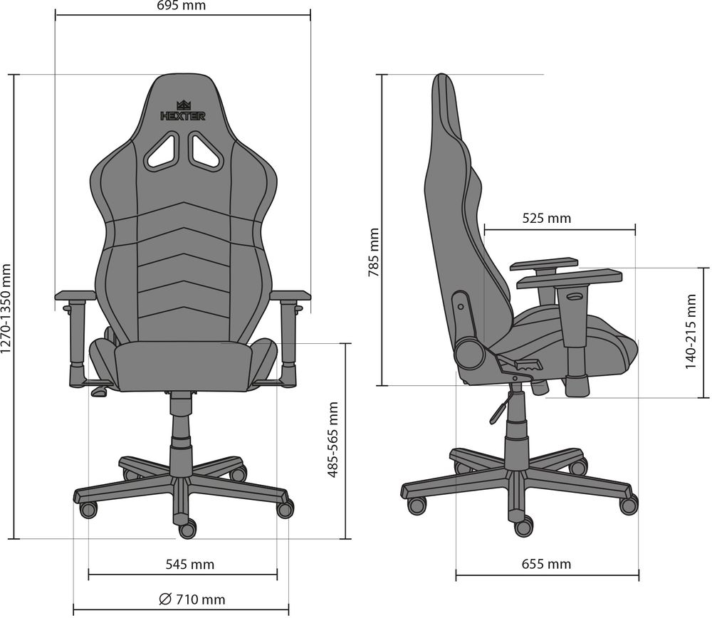 Геймерское кресло HEXTER RC 01 Blue