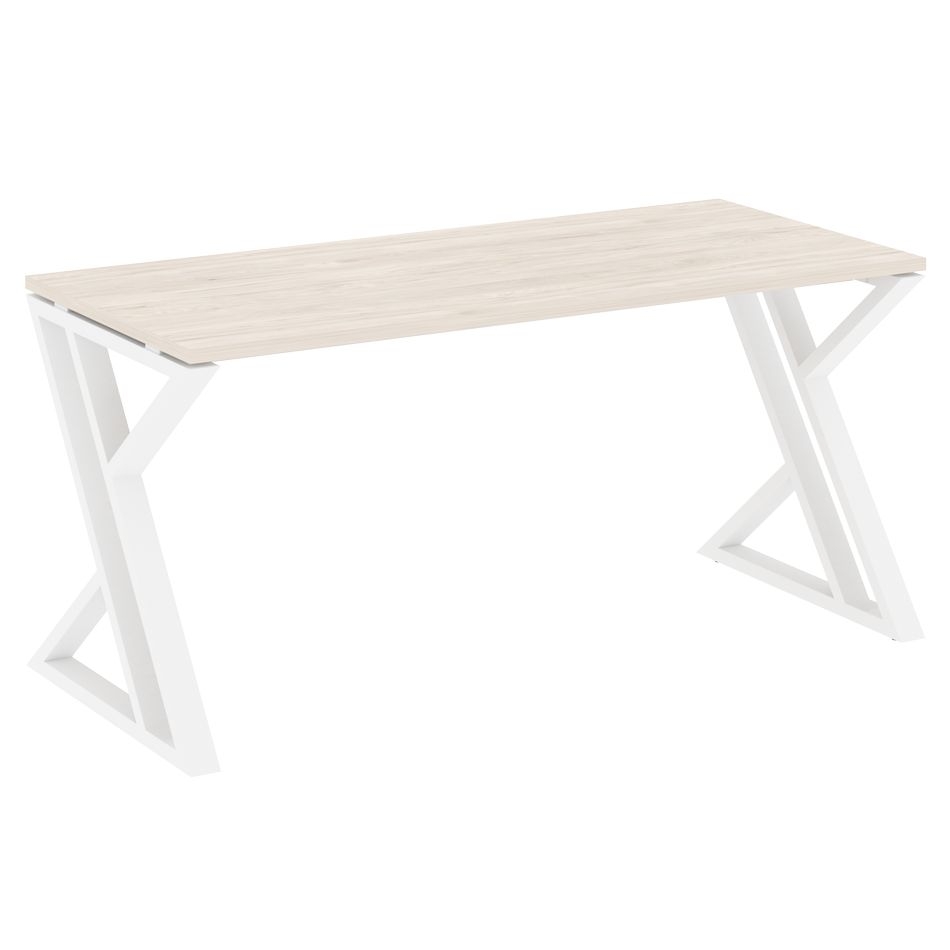 Стол рабочий LOFT VR.L-SRZ-4.7 Металл белый Денвер светлый