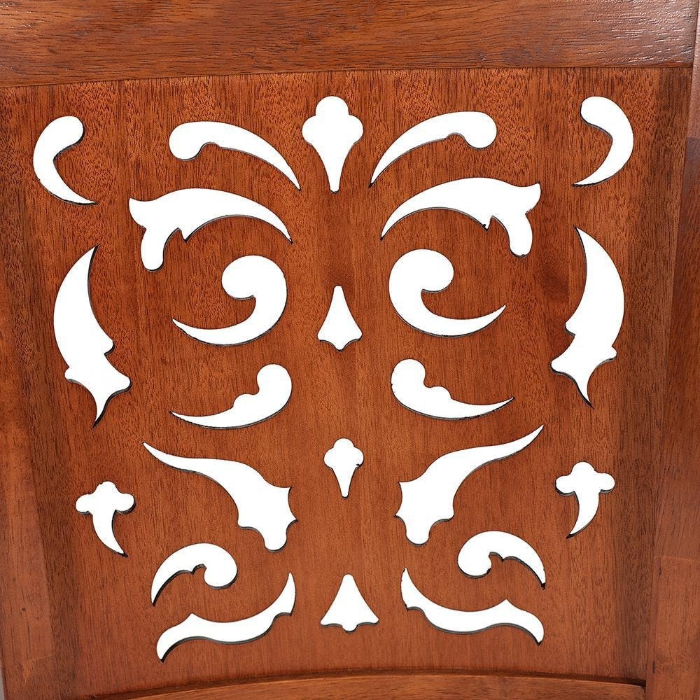 Стул Siena (SA-SC) дерево гевея, 46х59х98см, MAF Brown, ткань бежевая, рисунок золотистый (180-9)