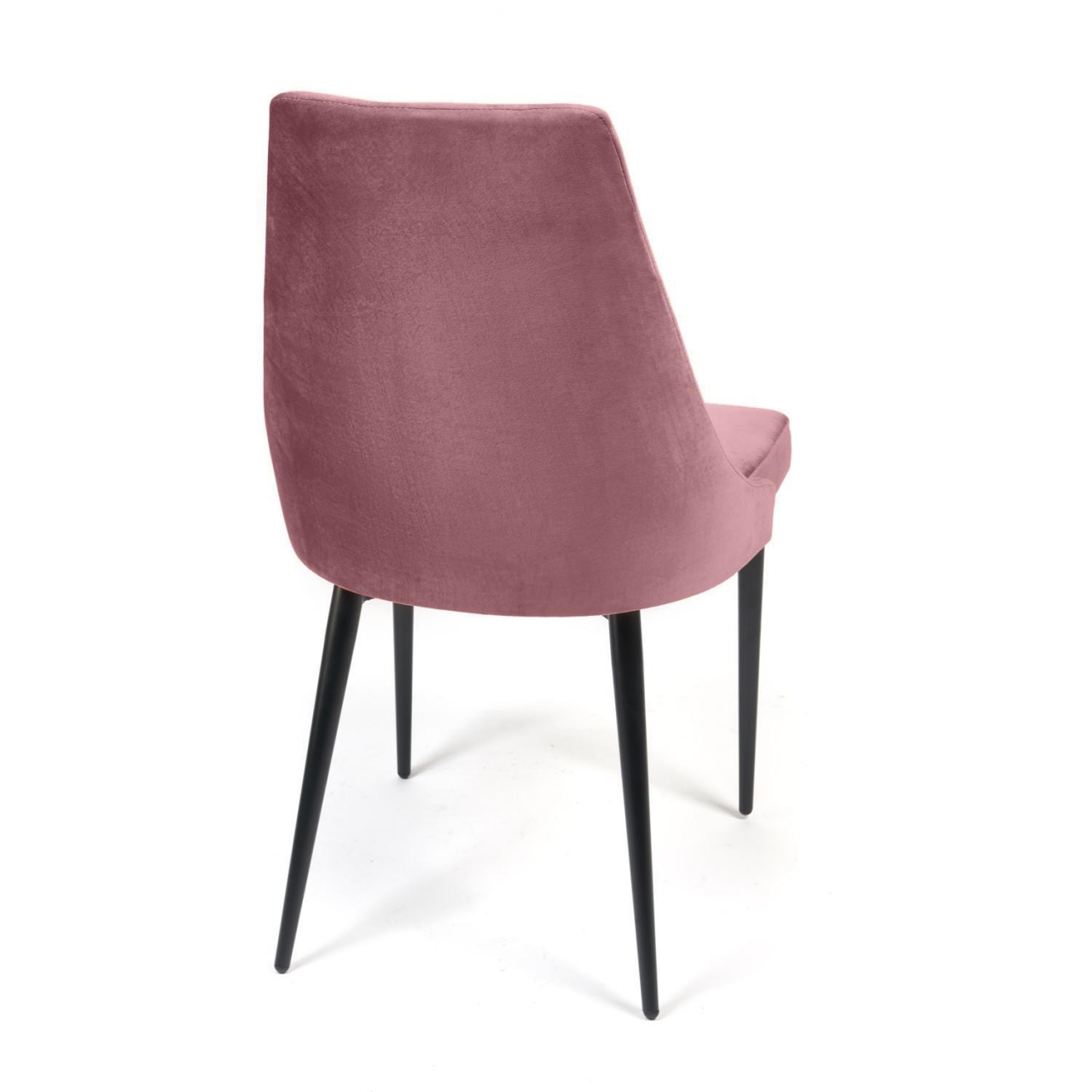 Стул LAVANDA (mod.712) ткань/металл, 55х55х92 см, высота до сиденья 50 см, коралловый barkhat 15 /черный