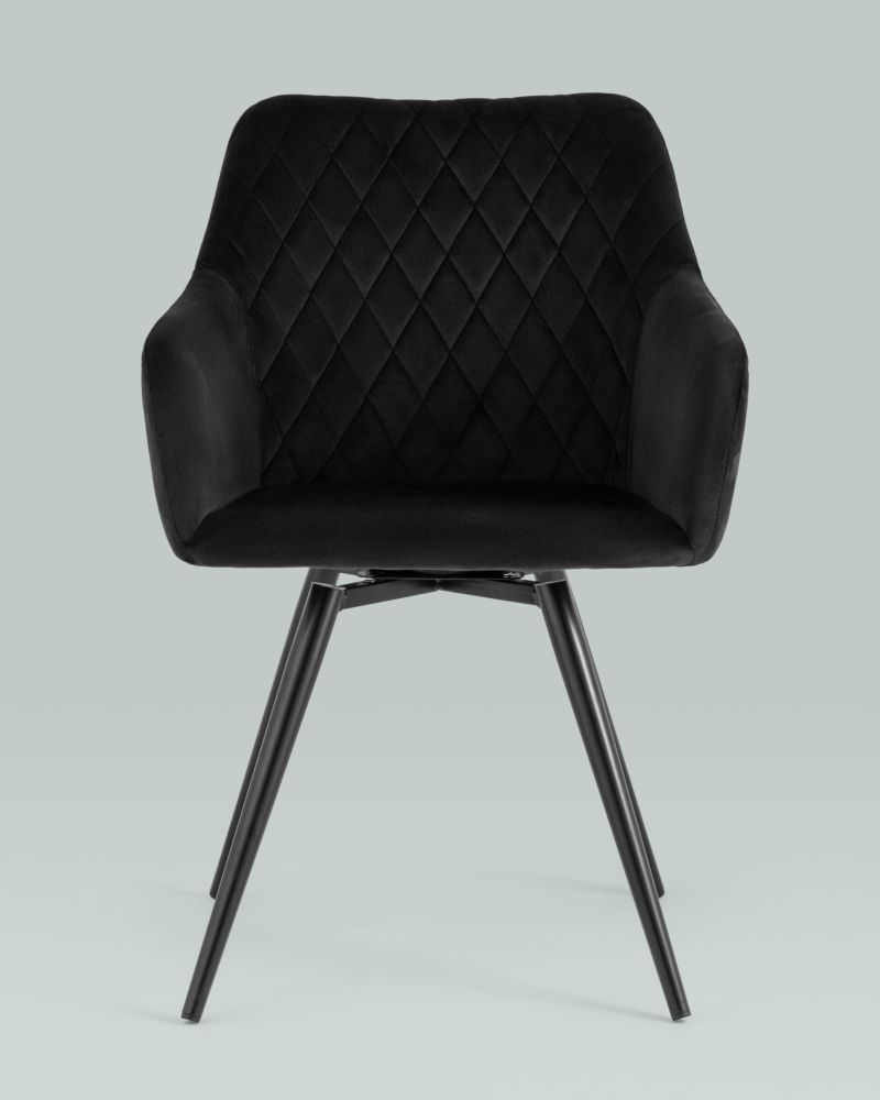 Стул вращающийся Дастин велюр Черный