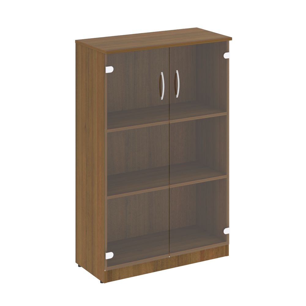 Шкаф средний широкий (2 средние двери стекло) NOVA S В.СТ-2.4 Орех Гварнери