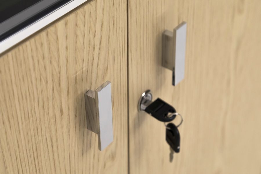 Шкаф комбинированный H.197 EXE 101 714 OAK 07 Дуб светлый Хром