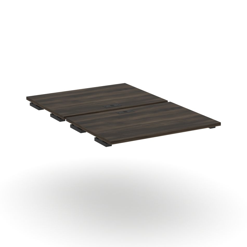 Двойной стол-приставка к двум опорным тумбам/шкафам CONCEPT CN.DSPR-005 Дуб Мали Черный