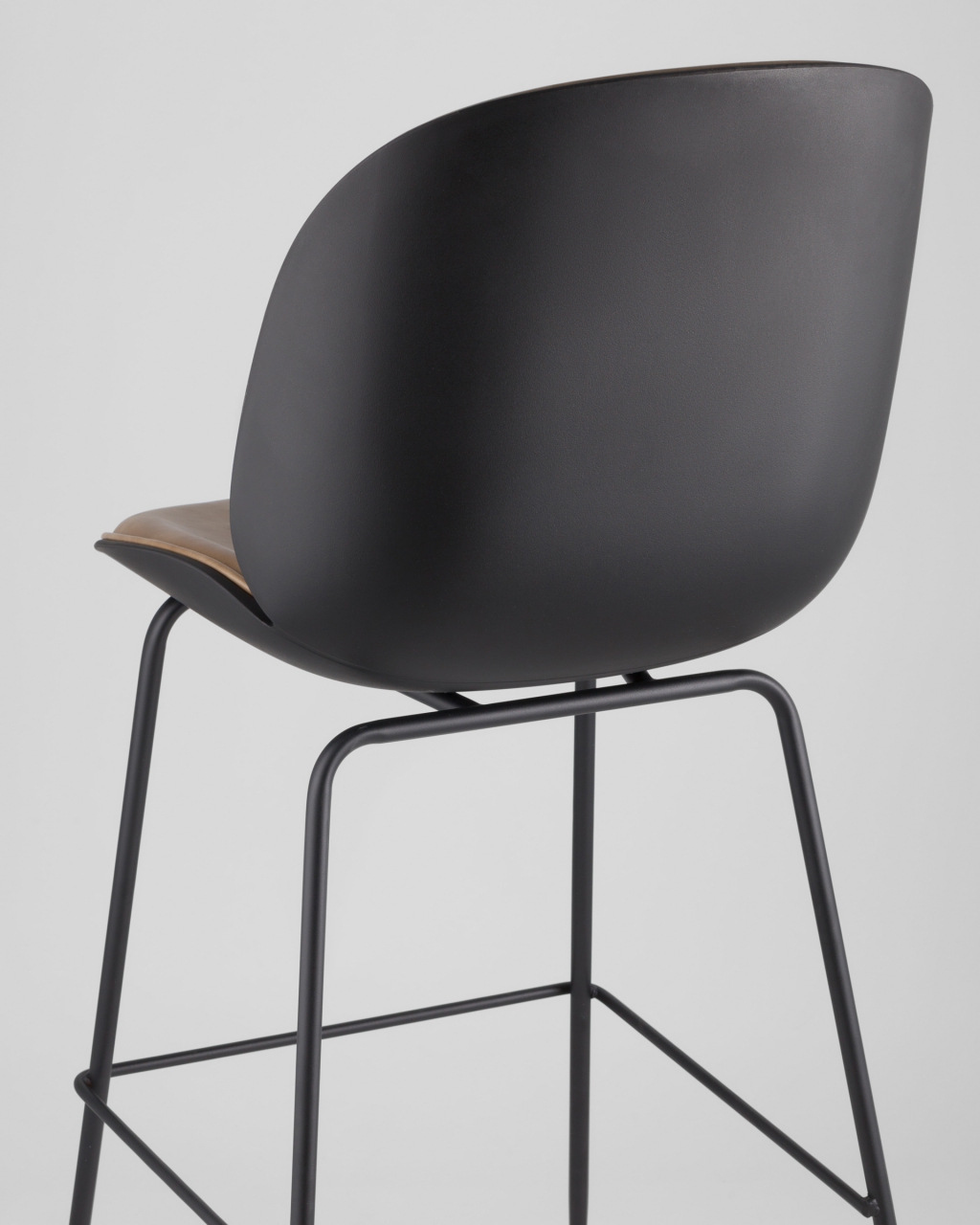 Стул барный Beetle Lite PU со спинкой Бежевый