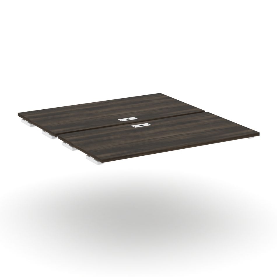 Двойной стол-приставка к двум опорным тумбам/шкафам CONCEPT CN.DSPR-007 Дуб Мали Белый