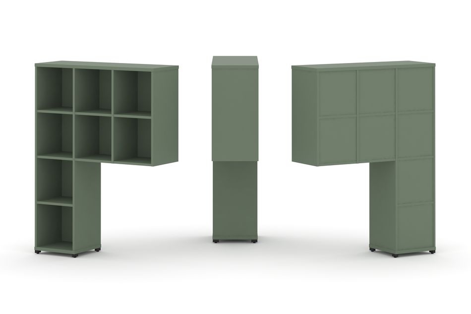 Надставка на стол высокая односторонняя + задняя стенка (8 шт.) CONCEPT CN.ONV-001 Кобо Черный металл