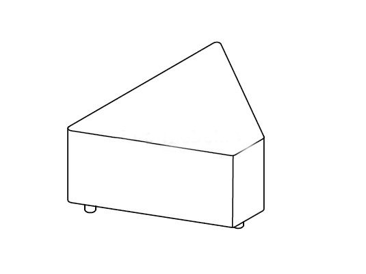 Модуль без спинки Олли 2 4А Красный (кожа)