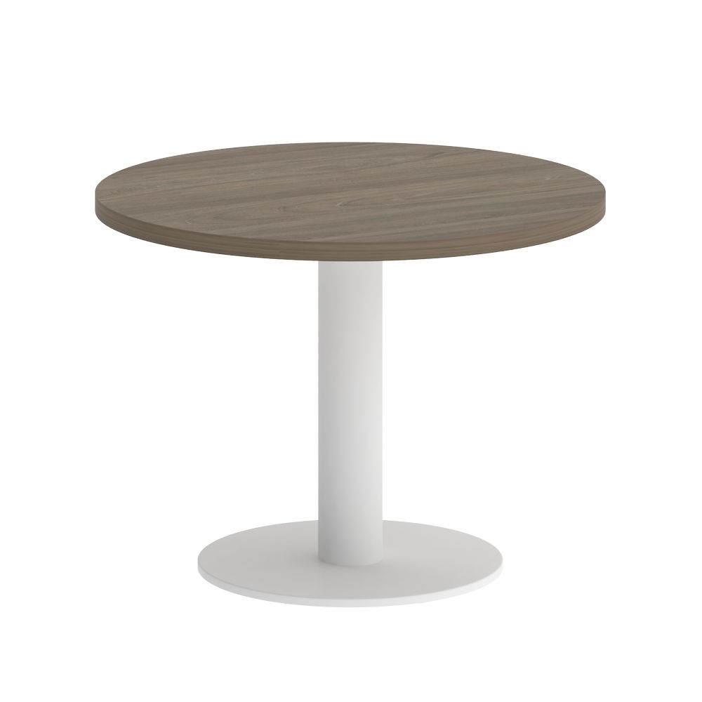 Стол журнальный круглый HOME OFFICE VR.SP-5-60.1G Вяз Благородный/Белый металл