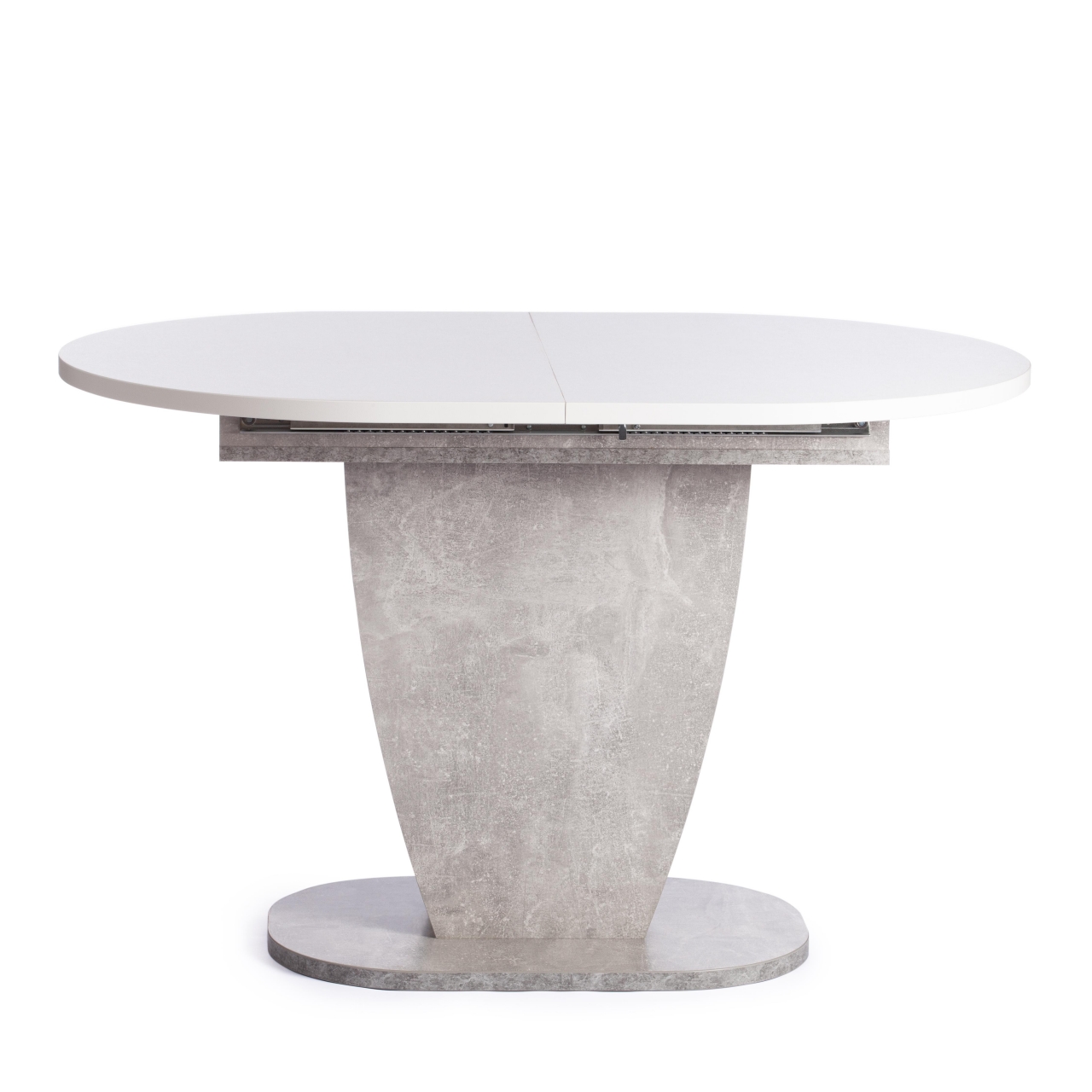 Стол обеденный SATURN ЛДСП, 120-160x80x75,5 см, Бетон/Белый