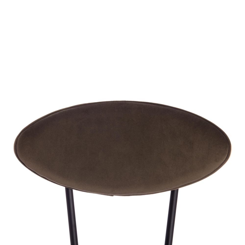 Стул NEO (mod. 0139014) / 1 шт. в упаковке металл/вельвет, 44х54х79 см, хаки S108 (85 DARK TAN)/черный