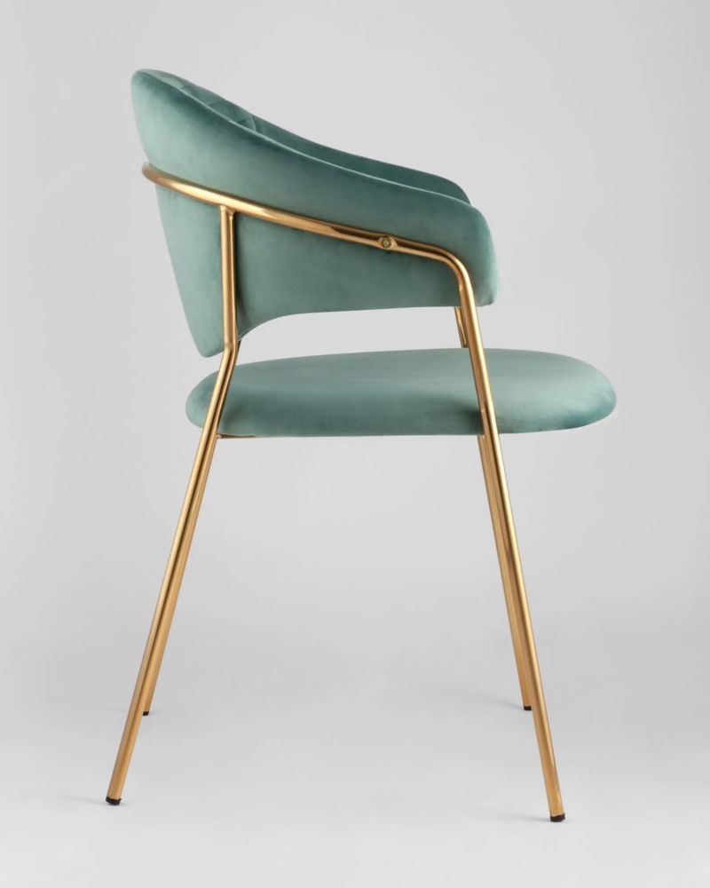 Стул Эвита мятный 2 шт. с золотыми ножками