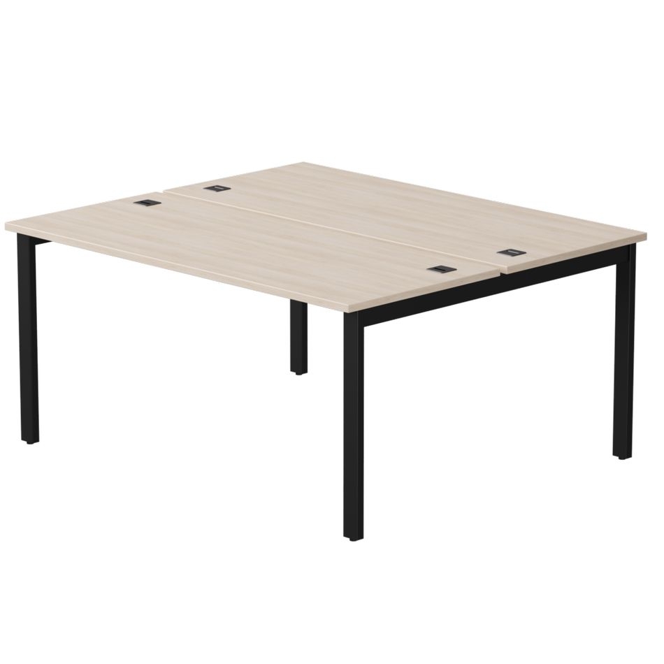 Бенч-система на 2 места на металлокаркасе, опоры 90 гр Everprof EVO 254S018 Дуб Соната Черный (1580)