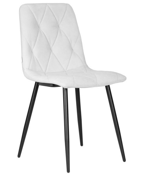 Стул обеденный DOBRIN CHILLY ROMBO (Светло-серый Simple 29, основание черный) 4 шт