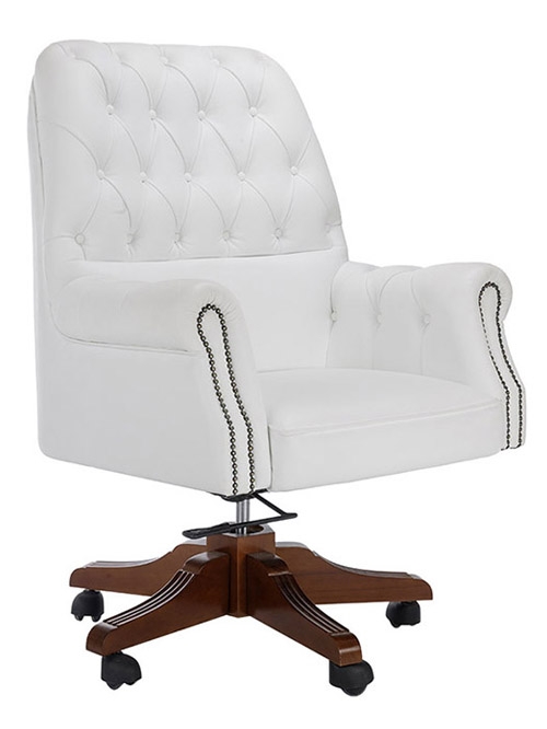 Кресло руководителя Батони Белый 101