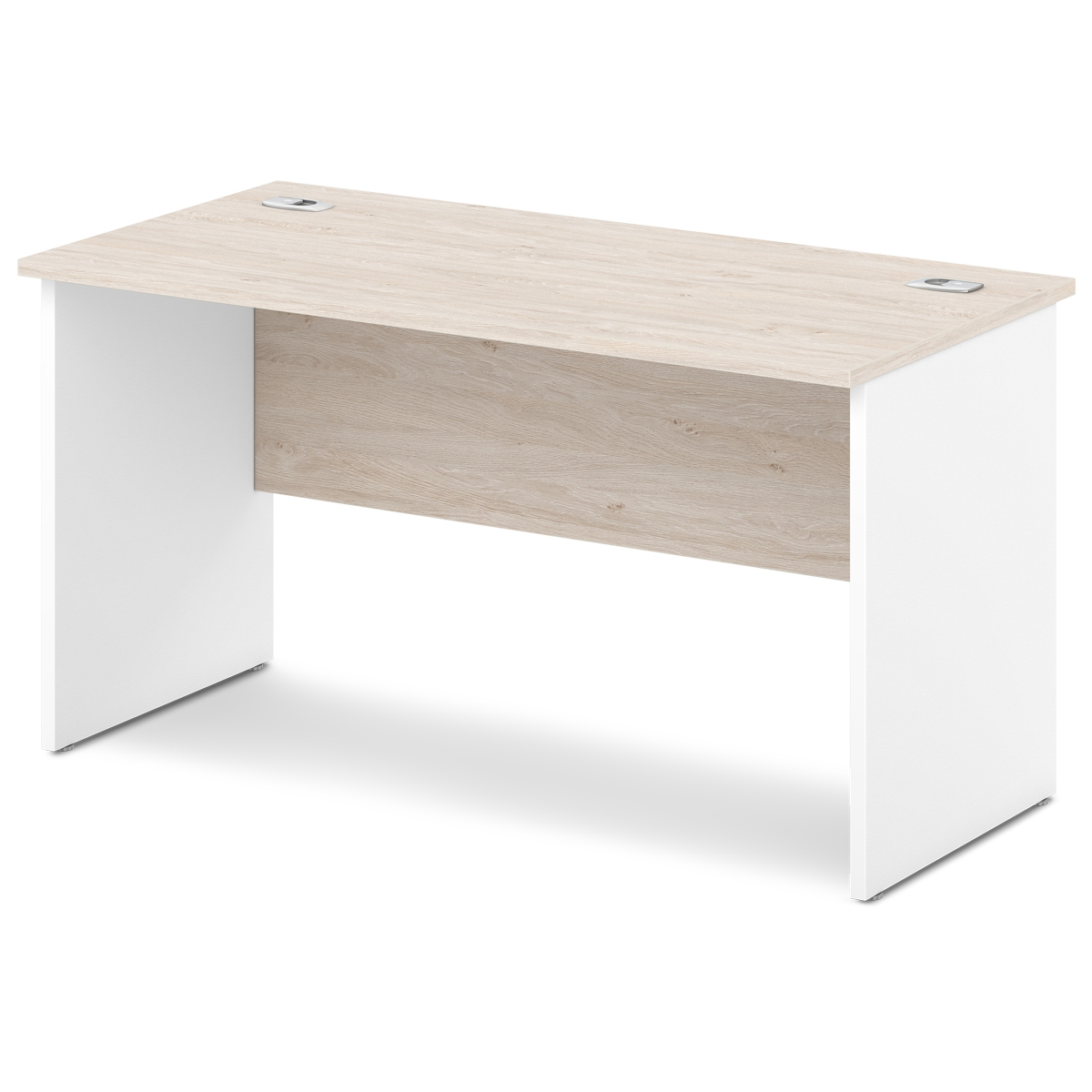 Стол прямой Sentida S-14 Белый-Дуб Верцаска светлый