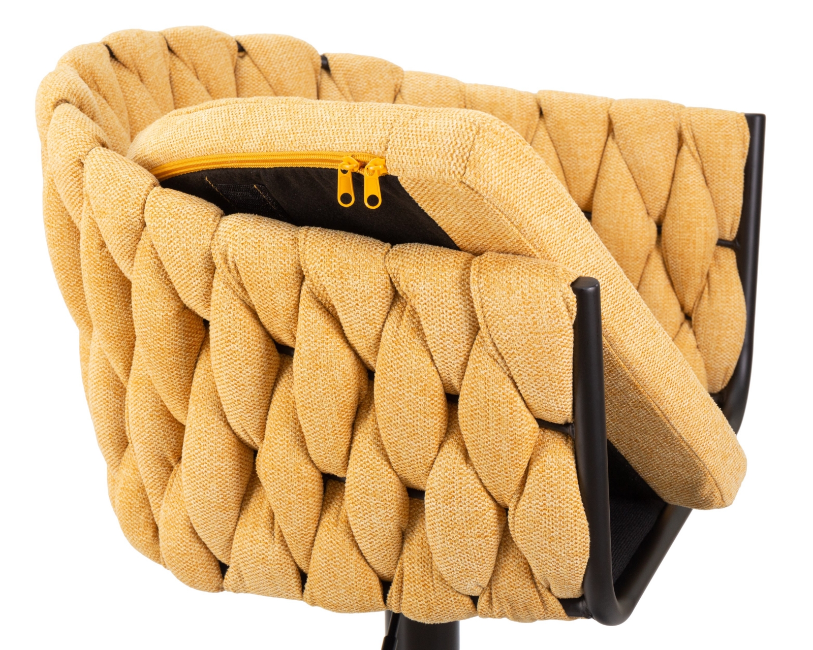 Стул барный DOBRIN LEON Желтая ткань LAR 275-8