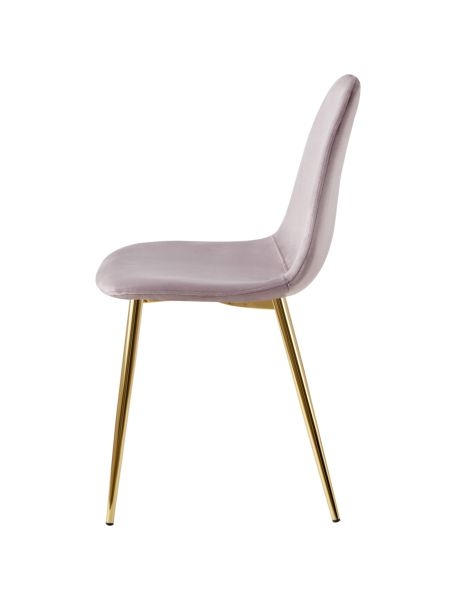 Стул Валенсия SN велюр розовый (золотые ножки)