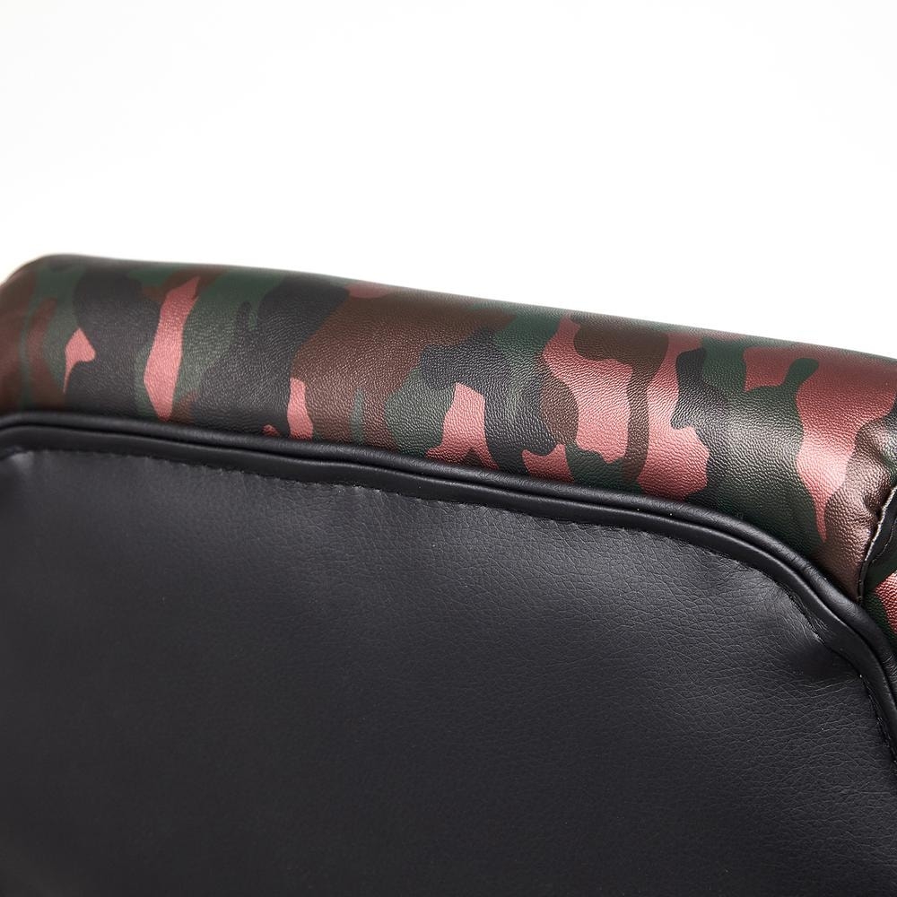 Кресло RACER GT MILITARY кож/зам/ткань, розовый/бордо, TW 13