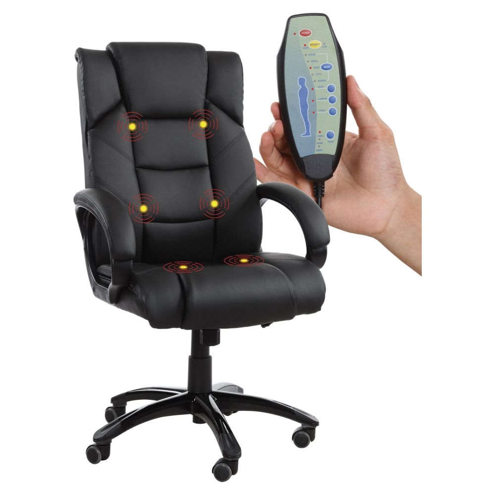 Кресло с массажным модулем БРАБИКС Блисс МС-004 Черный / BRABIX Bliss MS-004