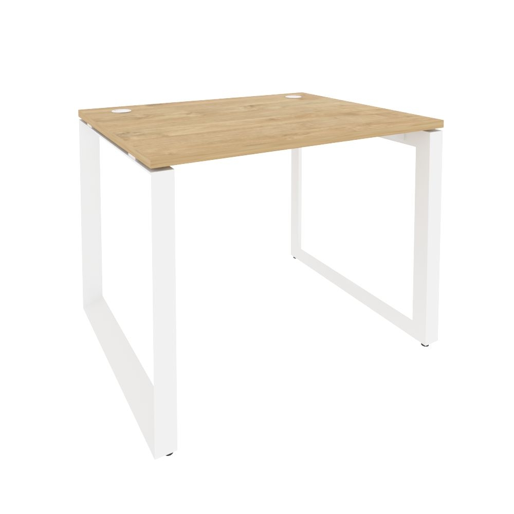 Стол рабочий на О-образном м/к ONIX O.MO-SP-1.8 Тиквуд Светлый/Белый